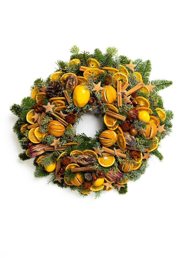 Coroniță Crăciun "Citrus & Cinnamon" Brad Nobilis Mare