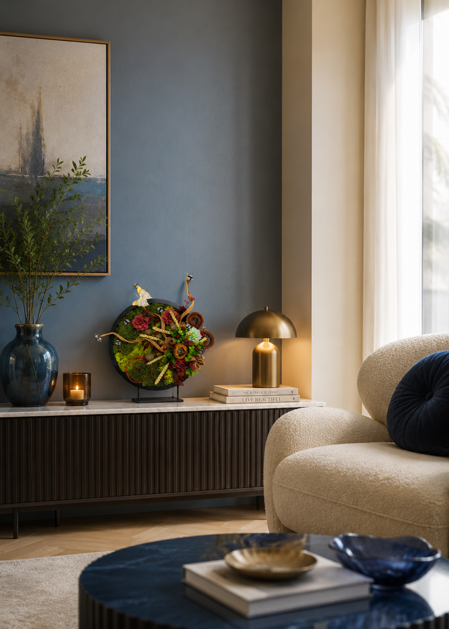 Tablou decorativ „Botanical Harmony” – Compoziție florală naturală