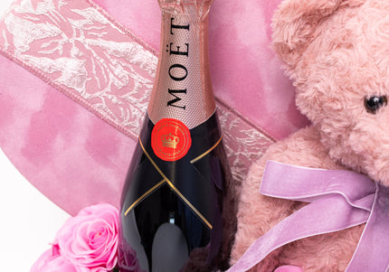 Aranjament de Lux Inima Catifea „L'Amour de Moët”