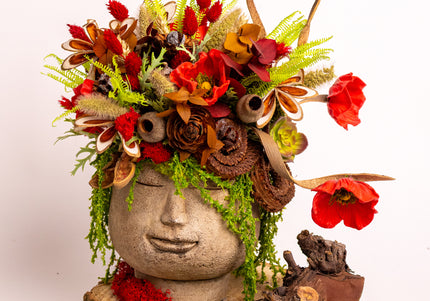 Aranjament floral „Lady Poppy” – design artistic cu maci roșii