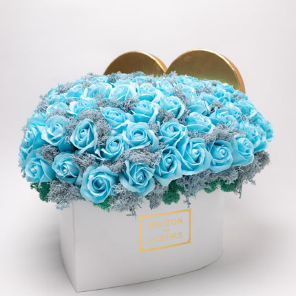 Aranjament inimă „Bleu Infinite”