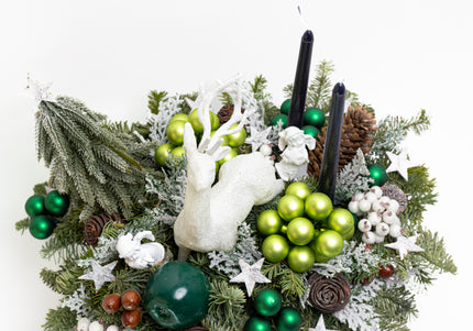 Aranjament Festiv „Emerald Forest & White Deer”
