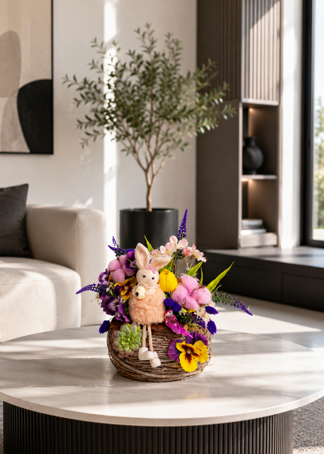 Aranjament floral de Paște „Easter Blossom” – delicat și plin de culoare