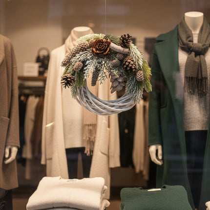 Coroniță Crăciun "Nature's Whisper" pe Lemn Împletit