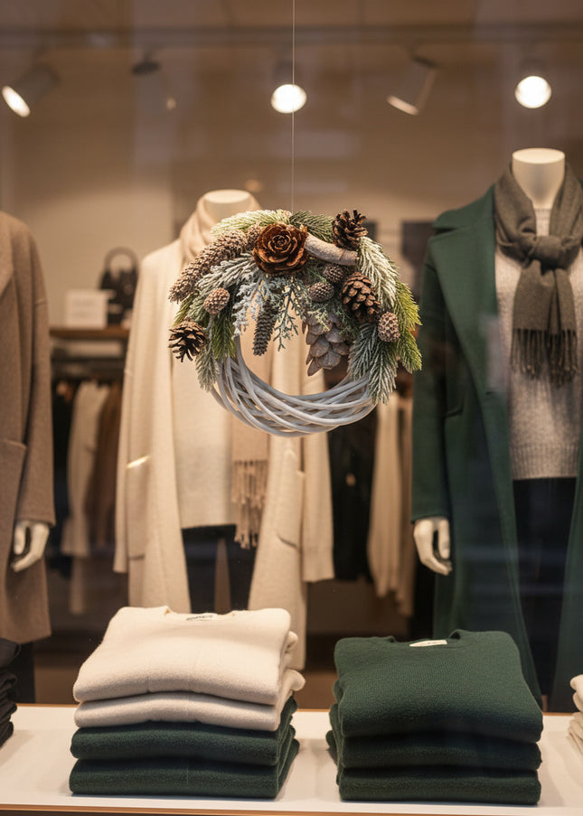 Coroniță Crăciun "Nature's Whisper" pe Lemn Împletit