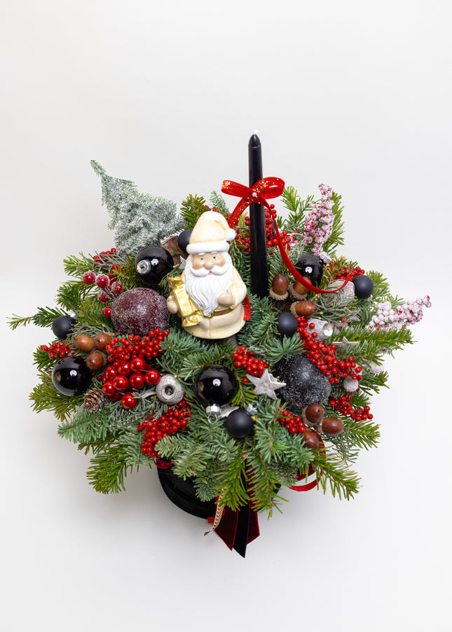Aranjament de Crăciun Premium – Santa’s Velvet Box