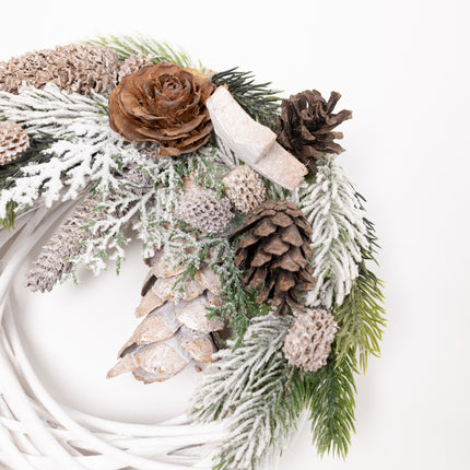 Coroniță Crăciun "Nature's Whisper" pe Lemn Împletit