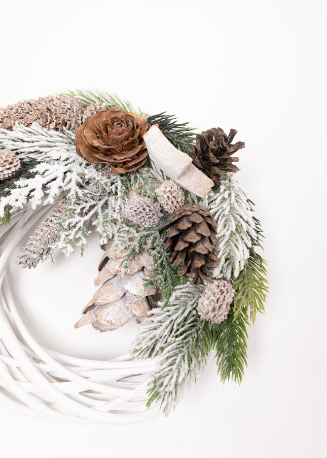 Coroniță Crăciun "Nature's Whisper" pe Lemn Împletit