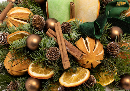 Aranjament Crăciun Advent "Citrus Joy" din brad Nobilis