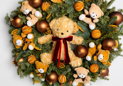 Coroniță de Crăciun Gigant „Teddy Bear’s Winter Hug”