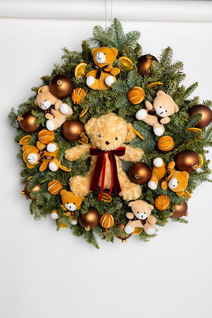 Coroniță de Crăciun Gigant „Teddy Bear’s Winter Hug”