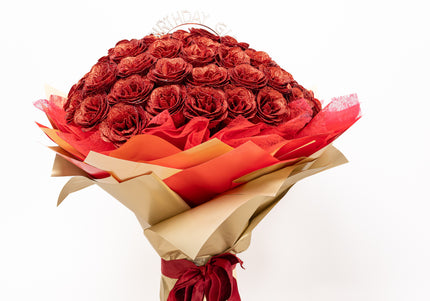 Buchet Gigant "Birthday Girl" cu 101 Trandafiri și Sclipici
