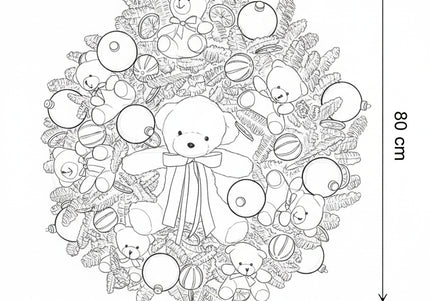 Coroniță de Crăciun Gigant „Teddy Bear’s Winter Hug”
