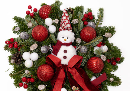 Coroniță Craciun "Holiday Joy" din Brad Natural Nobilis