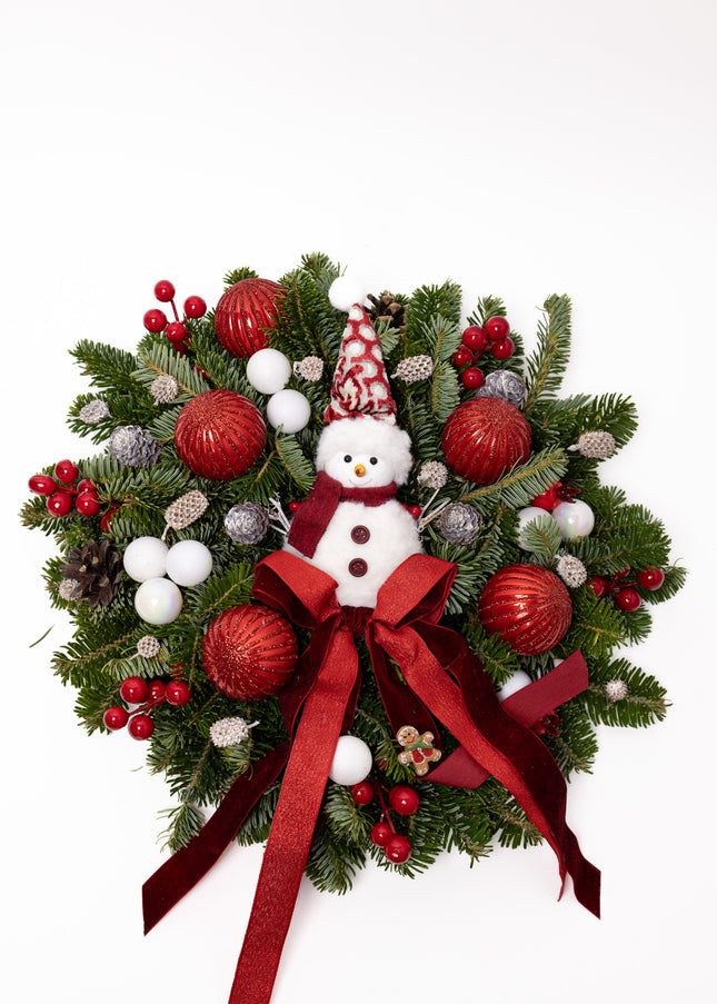 Coroniță Craciun "Holiday Joy" din Brad Natural Nobilis