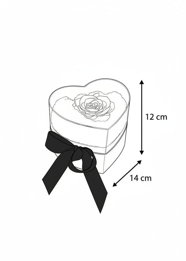 Aranjament de Lux „Eternal Heart” cu Trandafir Criogenat Gigant