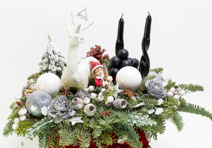 Aranjament Festiv „Nordic Frost & Velvet Cerf”