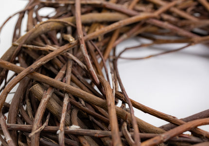 Coroniță din Răchită Naturală Maro – Bază Împletită pentru Aranjamente Florale și Decor DIY