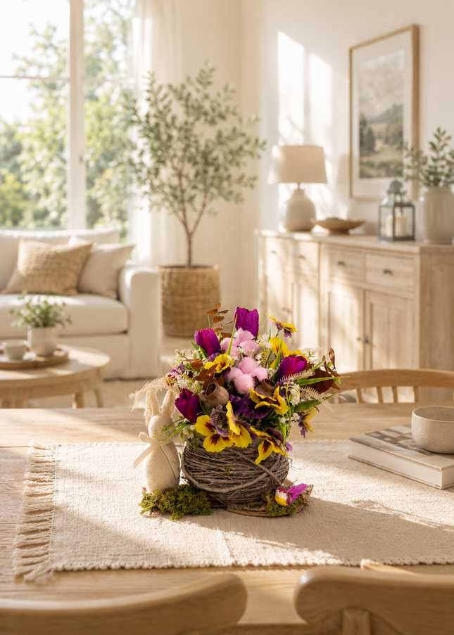 Aranjament floral de Paște „Spring Joy” – culoare și prospețime