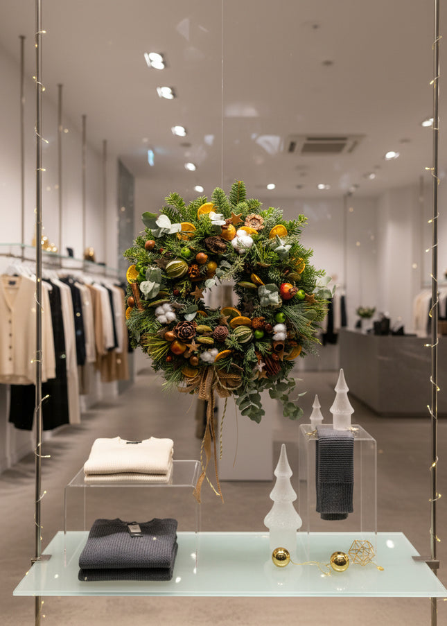 Coroniță Crăciun "Eucalyptus & Cotton" Brad Nobilis