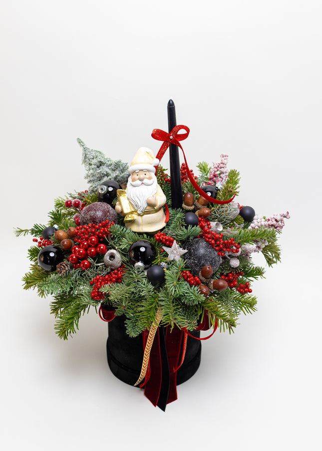 Aranjament de Crăciun Premium – Santa’s Velvet Box