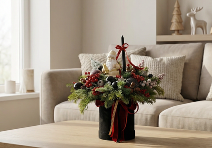 Aranjament de Crăciun Premium – Santa’s Velvet Box