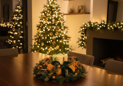 Aranjament Crăciun Advent "Citrus Joy" din brad Nobilis