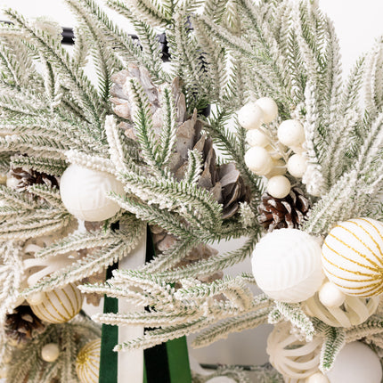 Coroniță Gigantă "White Elegance" cu Brad 4D Nins