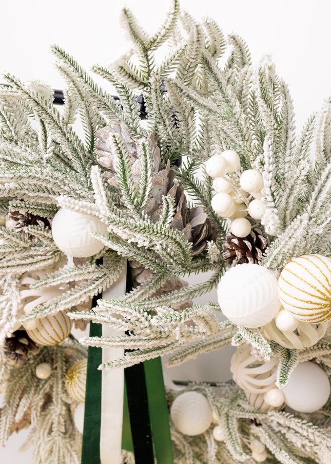 Coroniță Gigantă "White Elegance" cu Brad 4D Nins