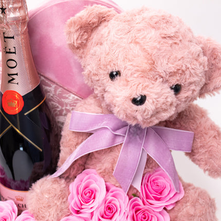 Aranjament de Lux Inima Catifea „L'Amour de Moët”