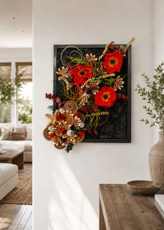 Tablou decorativ „Scarlet Poppy” – compoziție cu maci roșii
