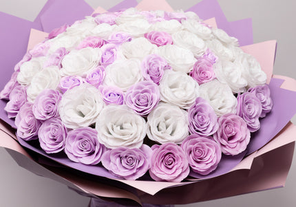Buchet de Lux „Lavender Diamond Bouquet” cu 101 Trandafiri Imperiali