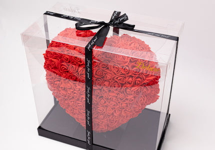 Aranjament de Lux Inima „Red Passion Heart” Artizanal