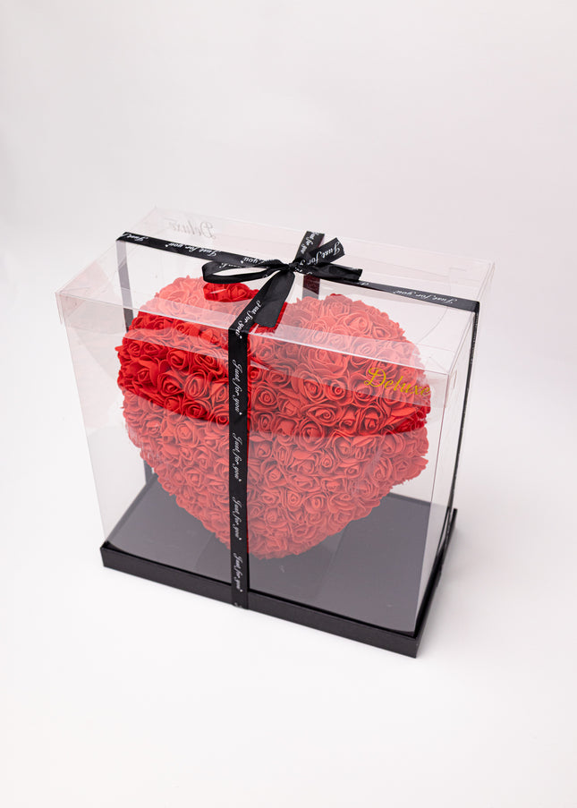 Aranjament de Lux Inima „Red Passion Heart” Artizanal