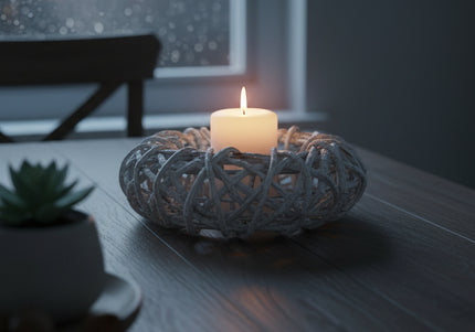 Coroniță din Răchită Albă Împletită – Bază Decorativă Naturală pentru Aranjamente Handmade