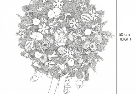 Coroniță Crăciun "Whimsical Forest" din Mix de Brad