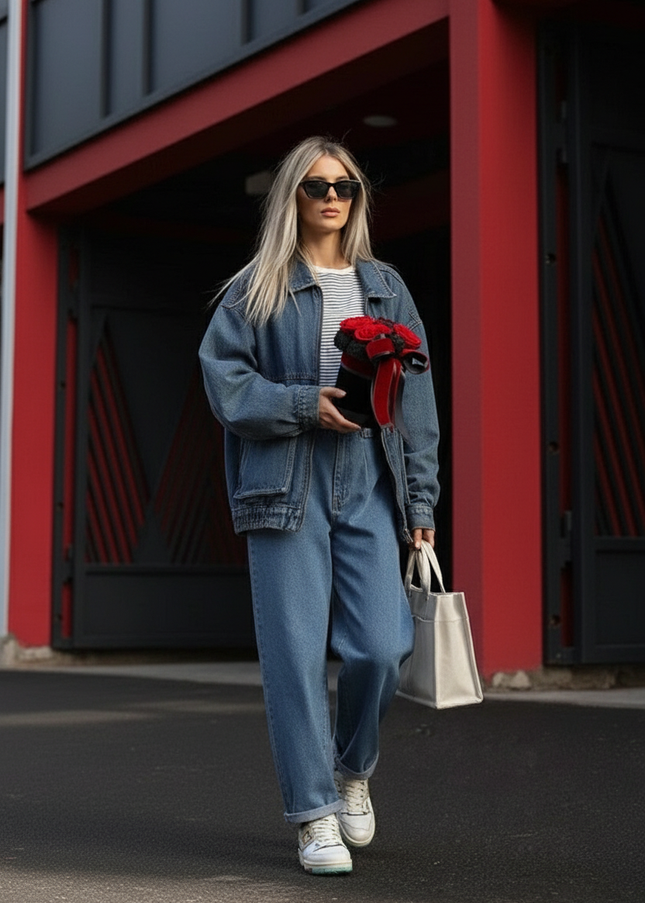 Aranjament Lux 7 Trandafiri Criogenați Roșii, Cutie Catifea