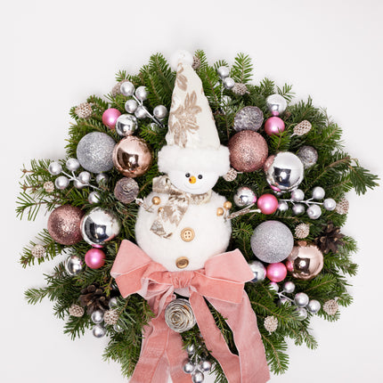 Coroniță Crăciun "Rose Gold Winter" din Brad Nobilis