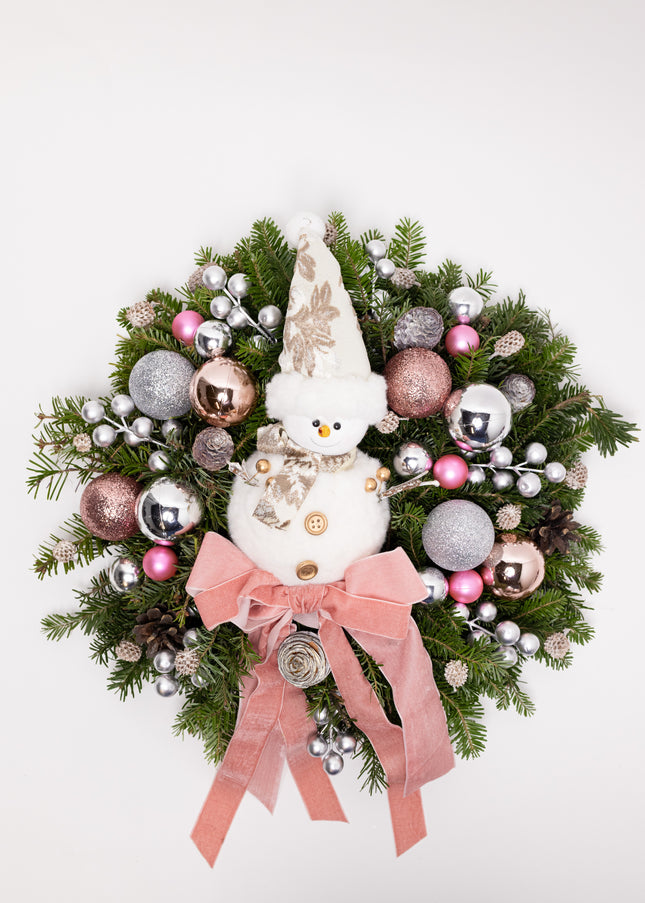 Coroniță Crăciun "Rose Gold Winter" din Brad Nobilis