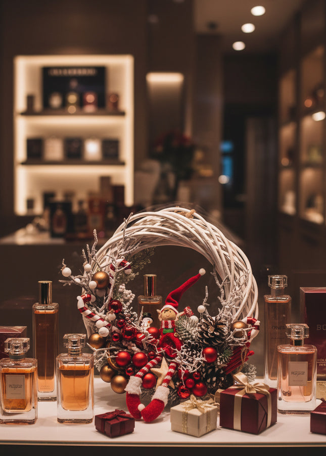 Coroniță Crăciun "Playful Elf" pe Lemn Natural Alb