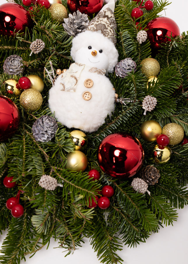 Coroniță Craciun "Frosty Joy" din Brad Natural Nobilis