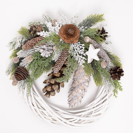 Coroniță Crăciun "Nature's Harmony" pe Lemn Împletit