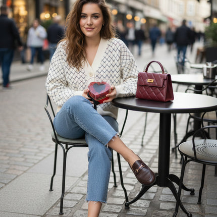 Aranjament de Lux "Midnight Heart" cu Trandafir Criogenat