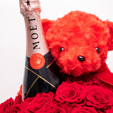 Aranjament de Lux „Eternal Crimson” cu Moët și Catifea