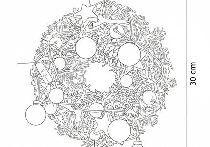 Coroniță de Crăciun Artizanală „Classic Crimson & Pinecone”