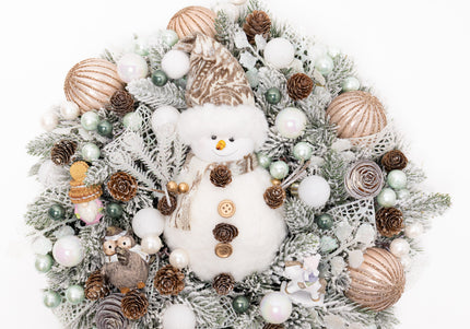 Coroniță Gigantică "Snowy Frosty" cu Brad Artificial 4D