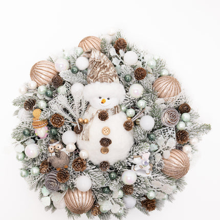 Coroniță Gigantică "Snowy Frosty" cu Brad Artificial 4D