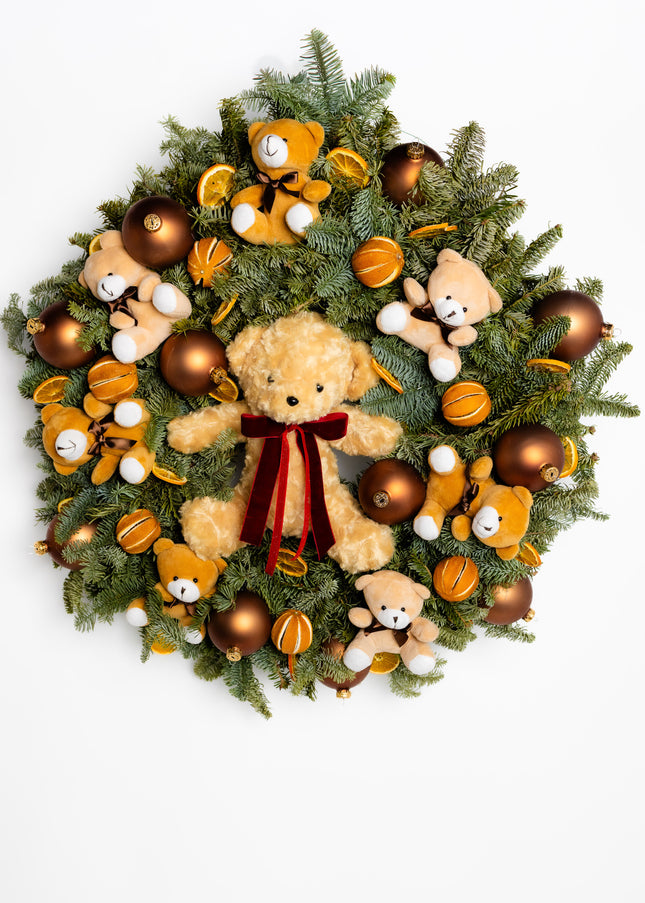 Coroniță de Crăciun Gigant „Teddy Bear’s Winter Hug”