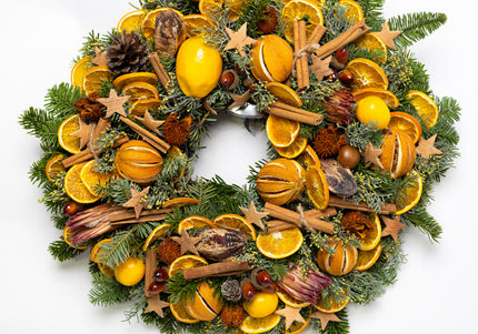 Coroniță Crăciun "Citrus & Cinnamon" Brad Nobilis Mare