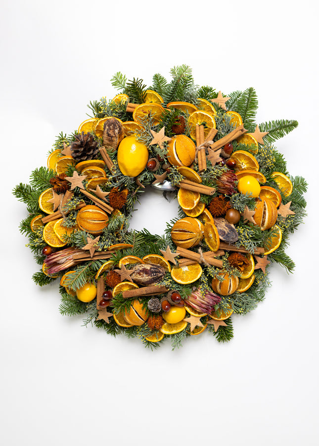 Coroniță Crăciun "Citrus & Cinnamon" Brad Nobilis Mare